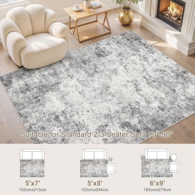 UERMEI 5x7 Area Rug Living Room Rugs - Image 4