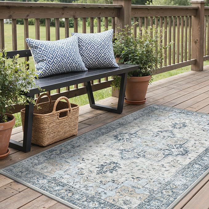 GENIMO Outdoor & Indoor Area Rug 3'x 5', Waterproof, Non-Shedding, Easy Cleaning - Image 4