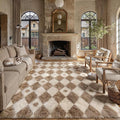 PureCozy Brown 8x10 Area Rug for Living Room Washable Non Slip Neutral Soft by PureCozy