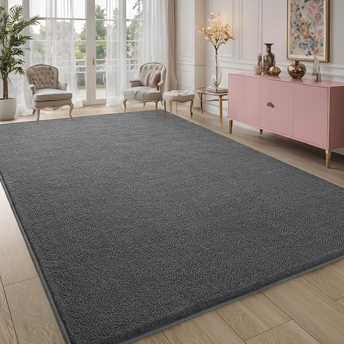Pettop 6x9 ft Dark Grey Area Rugs - Image 7