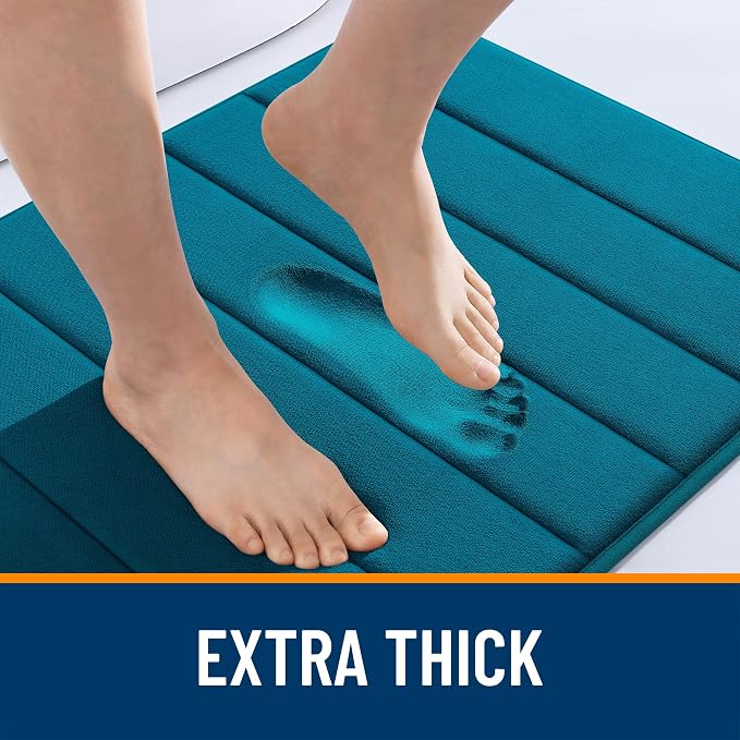 OLANLY Memory Foam Long Bathroom Rugs Runner 59x20, Super Soft Absorbent Bath - Image 6
