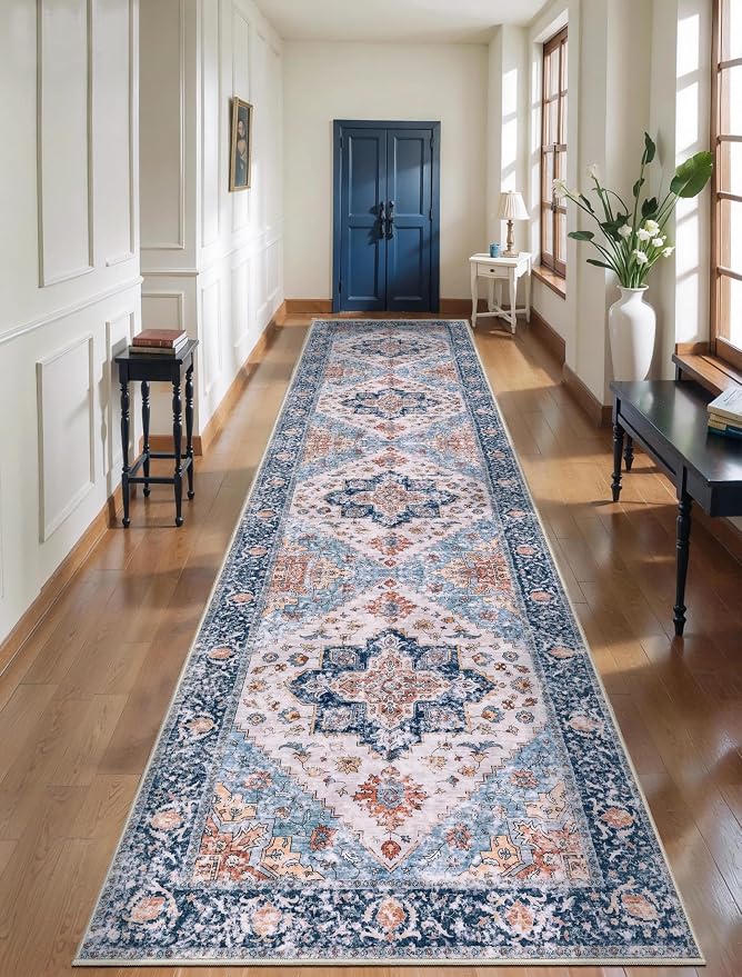 SERISSA Runner Rug for Hallways, 3x14 Washable Non Slip Kitchen Runner Rug by SERISSAHomeDecorCollection