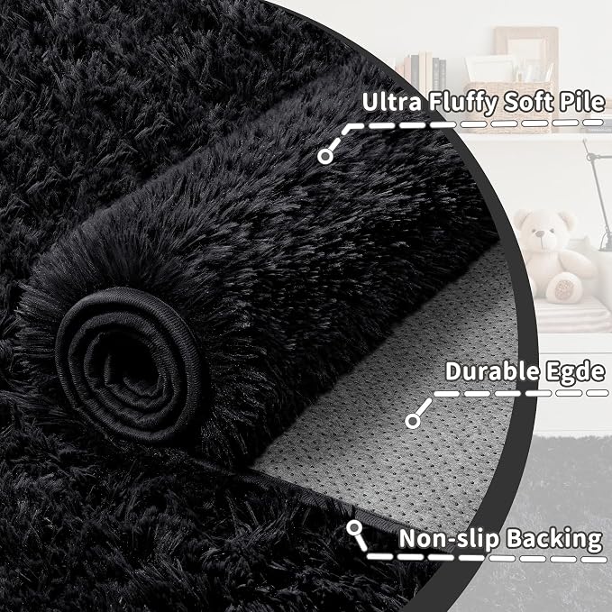 6x9 Area Rug for Living Room: Ultra Soft Fluffy Rug Modern Large Thicked Shag - Image 7