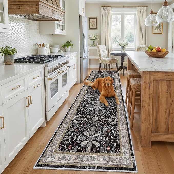 3x10 ft Long Kitchen Runner Rug – Non-Slip Washable Hallway Carpet Runner - Image 3