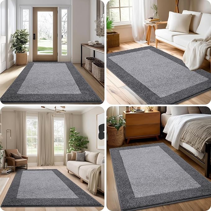 Washable Area Rug 48" x 48", Non Slip Kitchen Rug - Image 3