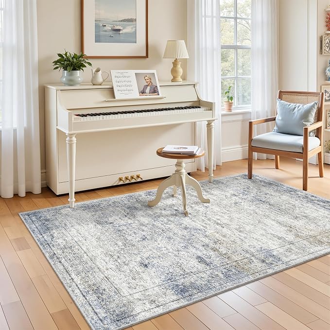 3x5 Washable Area Rug for Entryway, Soft Kitchen Rugs Non Slip for Dining Room - Image 3