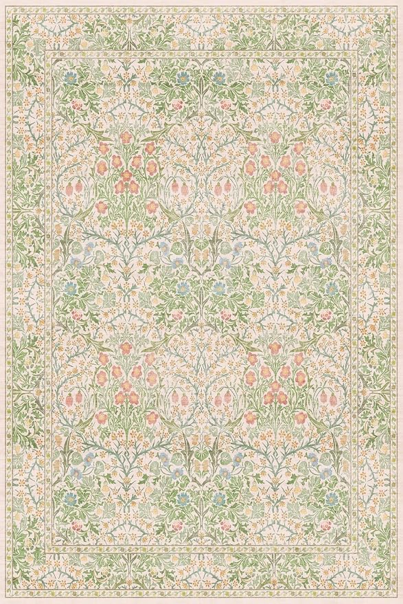 Beige Green 6x9 Washable Area Rugs - Image 3