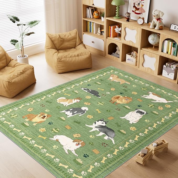DUKINO 4x6 Area Rug, Non Slip Washable Rug - Image 2