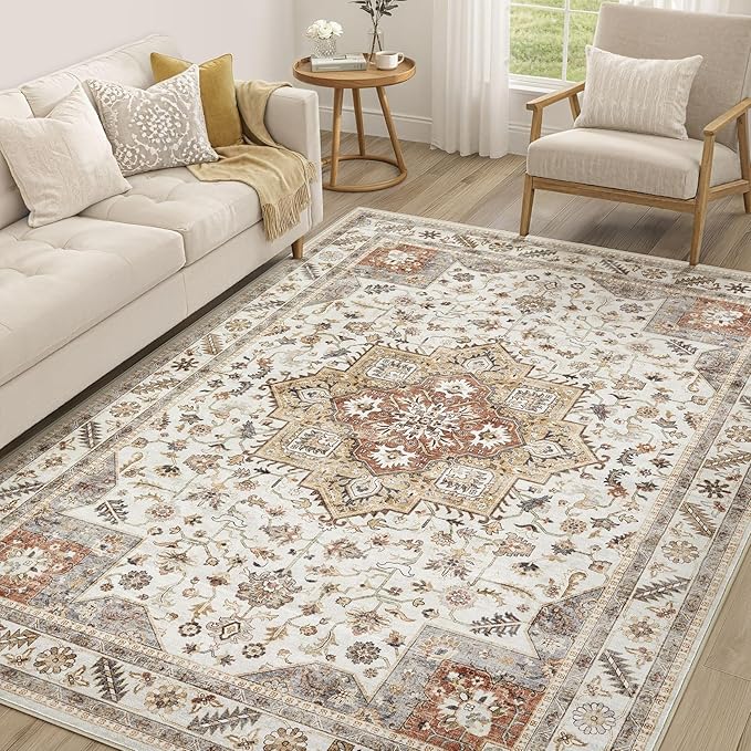 Vintage Living Room Area Rug 5x7 by COTILED