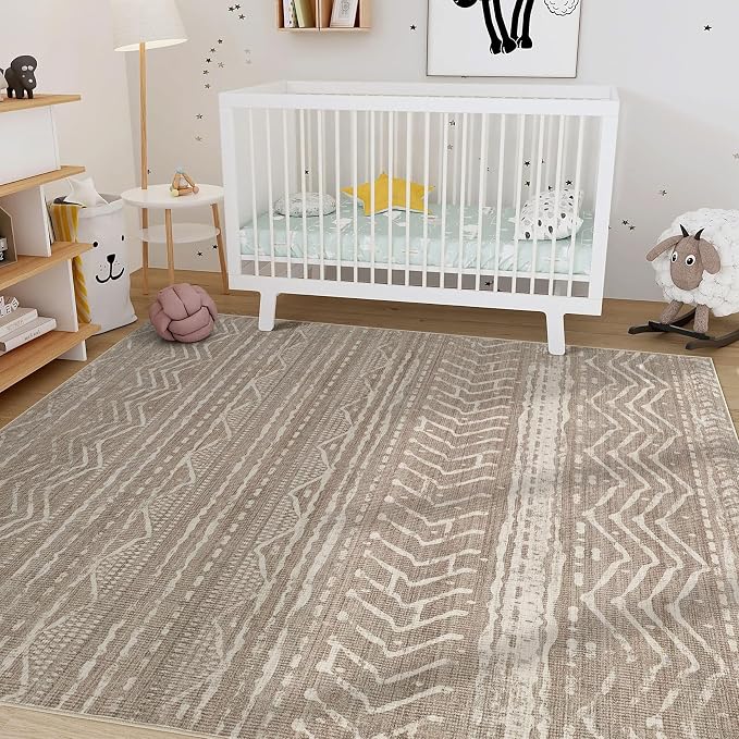 Nakagishi 12x15 Area Rug Living Room: Washable Boho Large Neutral Modern Soft - Image 8