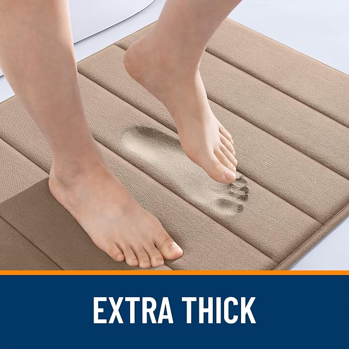 OLANLY Memory Foam Bath Mat 36x24, Super Soft Absorbent Bathroom Rugs, Quick Dry - Image 6
