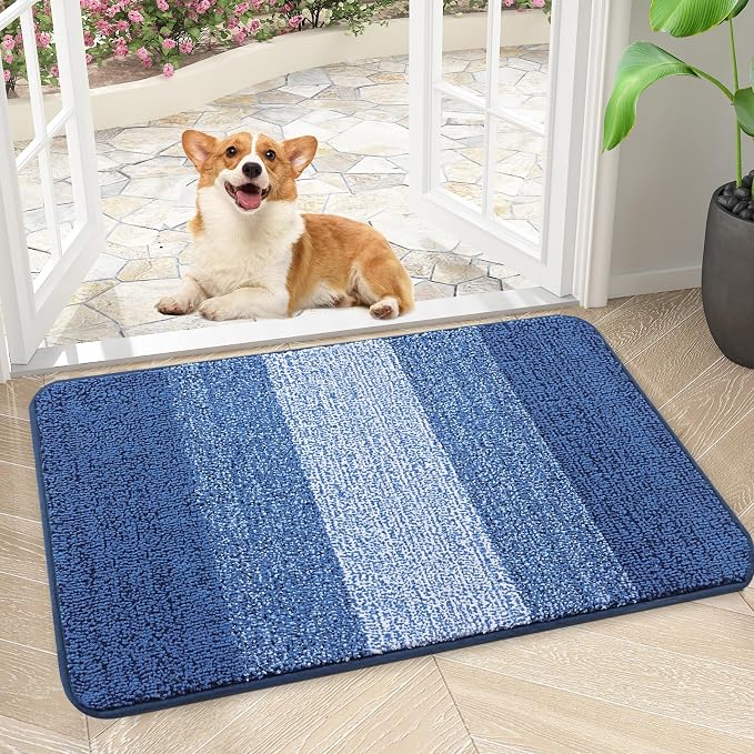 Kitinjoy Indoor Outdoor Door Mat, 30x17 Non-Slip Absorbent Dirt Trapper by Kitinjoy