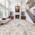 12x18 ft Extra Large Living Room Rug – Washable Modern Abstract Neutral by ZHXXUJ
