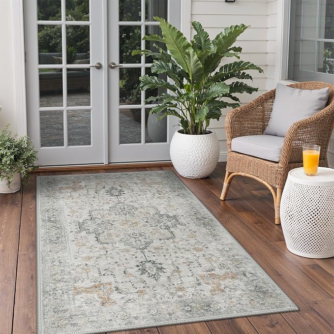 GENIMO Outdoor & Indoor Area Rug 3'x 5', Waterproof, Non-Shedding, Easy Cleaning by GENIMO