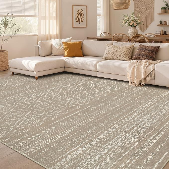 Nakagishi Area Rug Living Room Rugs: 10x12 Large Soft Machine Washable Boho by NakagishiAreaRug