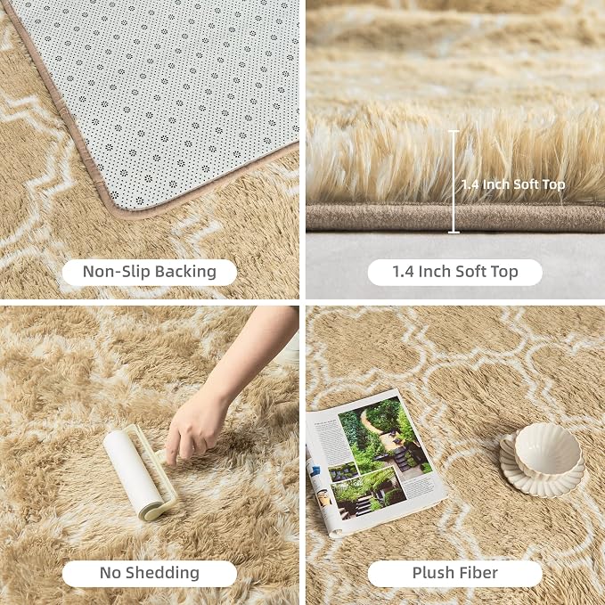 Litanika 8x10 Geometric Shag Area Rug - Image 5