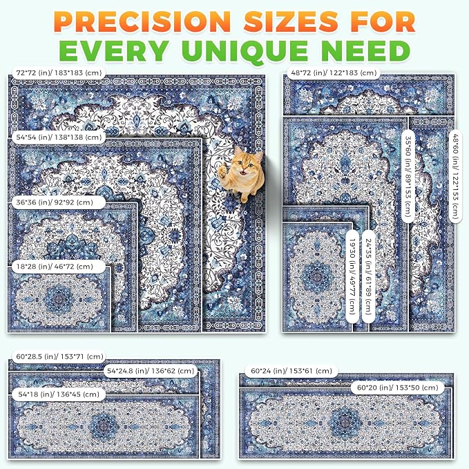 Hompet Cat Litter Mat 2 Pack, 24x36 Large Machine Washable Trapping Mats - Image 7