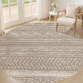 Nakagishi Area Rug Living Room Rugs: 4X4 Machine Washable Boho Large Neutral by NakagishiAreaRug