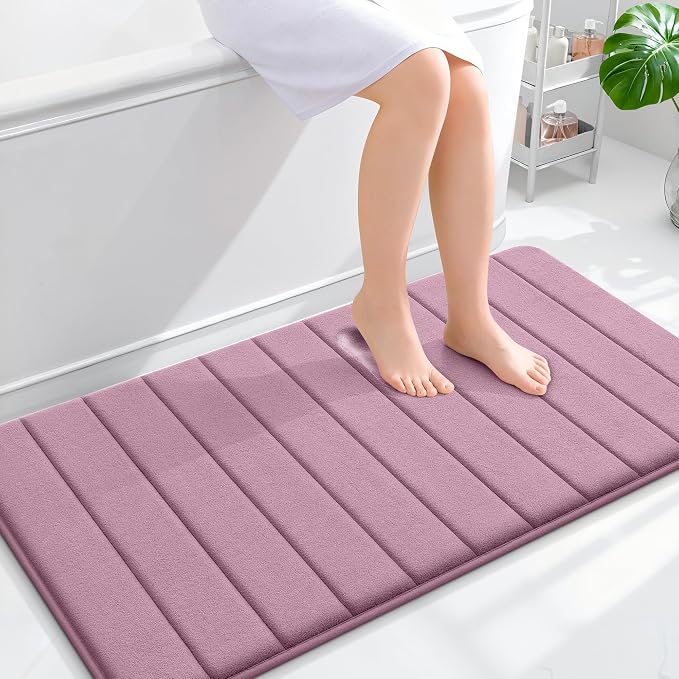 OLANLY Memory Foam Bath Mat 44x24, Super Soft Absorbent Bathroom Rugs, Quick Dry by OLANLY