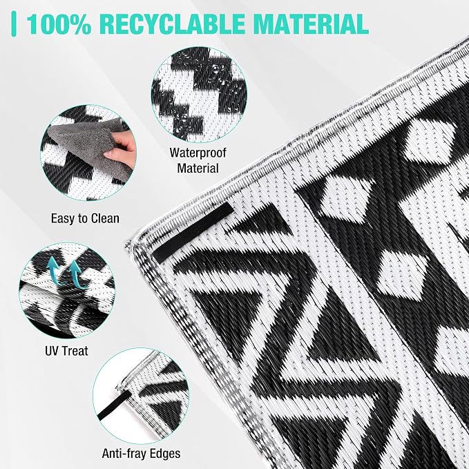 HAUSHOF 5'X8' Outdoor Rug Waterproof - Image 5