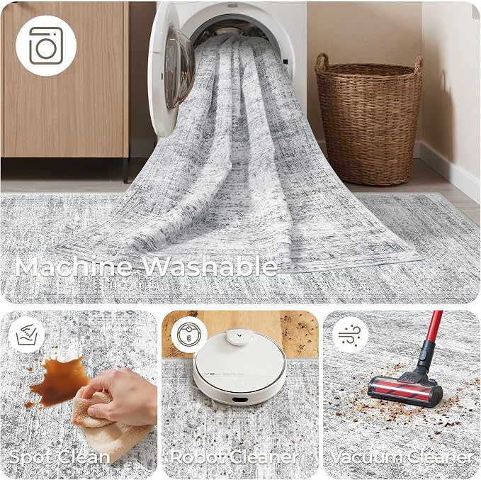 3x4 Washable Area Rug for Entryway, Soft Kitchen Rugs Non Slip for Dining Room - Image 8