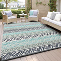 MontVoo Outdoor Rug Carpet Waterproof-Patio Rug Mat 6x9 Reversible RV Outdoor by MontVoo
