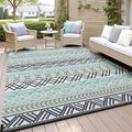 MontVoo Outdoor Rug Carpet 8x10 Waterproof-Patio Rug Mat Reversible RV Camping by MontVoo
