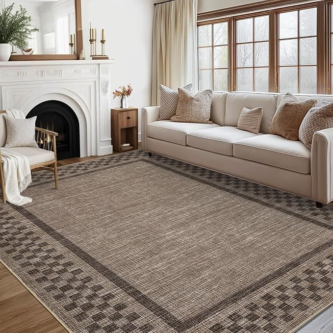 Small Bedroom Area Rug 3x5 Checkered Area Rug - Image 8