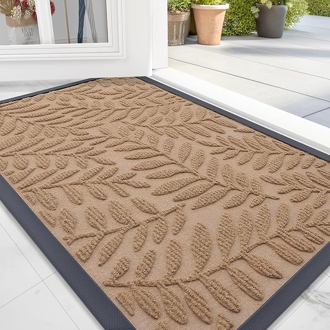 OLANLY Door Mat Indoor Outdoor Entrance, Waterproof All-Weather All-Season by OLANLY