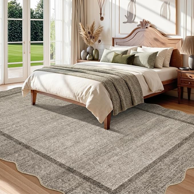 GarveeHome Scalloped Living Room Rug 5x7 Area Rug Washable Area Rug - Image 2