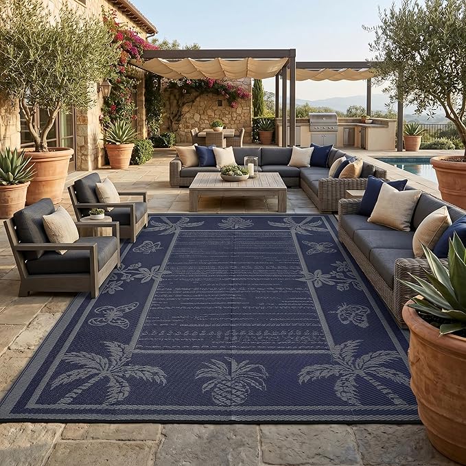 Garvee Outdoor Rug 9x12 Waterproof by Garvee