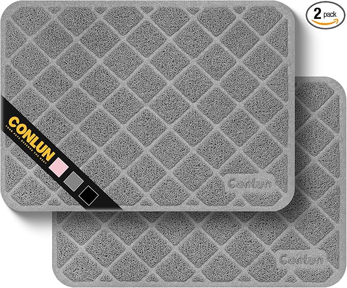 Conlun Cat Litter Mat Litter Trapping Mat, Less Waste Cat Litter Box Mat by Conlun