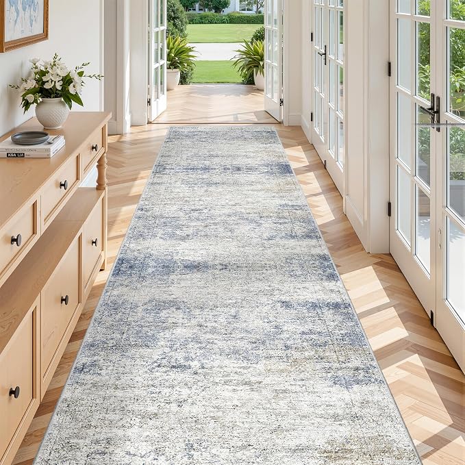 3x12 Runner Rug for Hallway, Non-Slip Long Bathroom Rugs Runner for Kitchen - Image 3