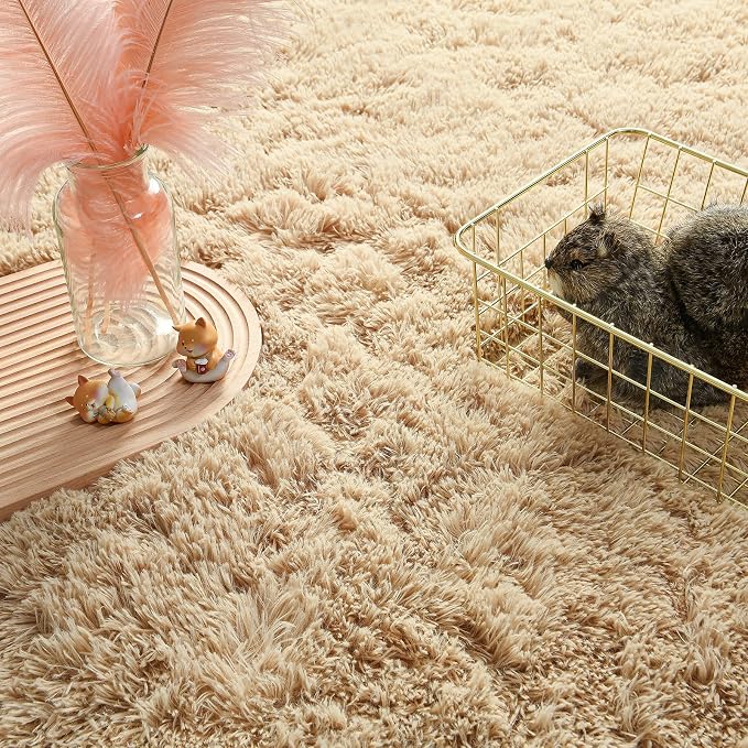Andecor Soft Fluffy Bedroom Rugs, 8 x 10 Feet Indoor Shaggy Plush Area Rug - Image 6