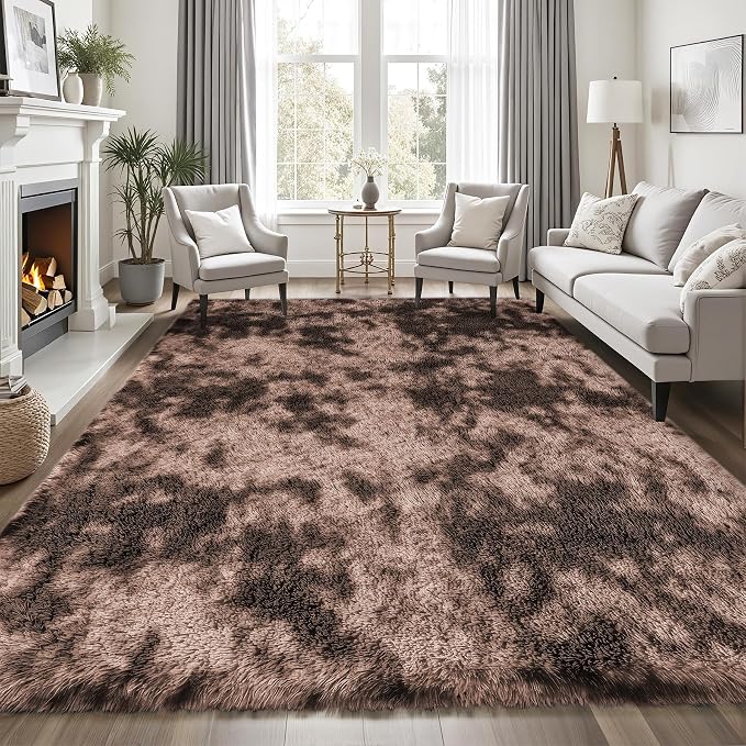 Area Rug for Living Room Bedroom: 9x12 Soft Fluffy Shag Upgrade Non-Slip High - Image 3