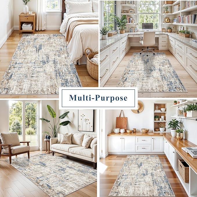 4x8 Washable Area Rug – Non-Slip Rubber Backed Indoor Rug - Image 4