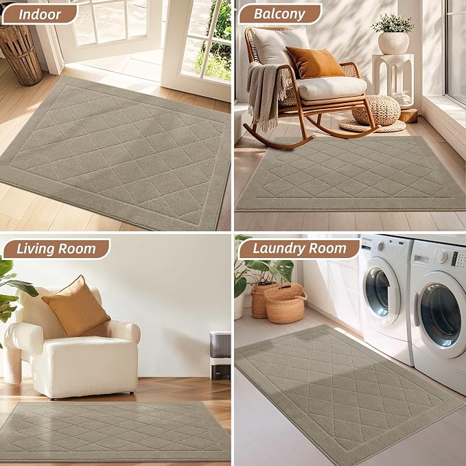BEQHAUSE Dirt Trapper Door Mat 32" x 48", Doormat Non-Slip Entryway Rugs - Image 8