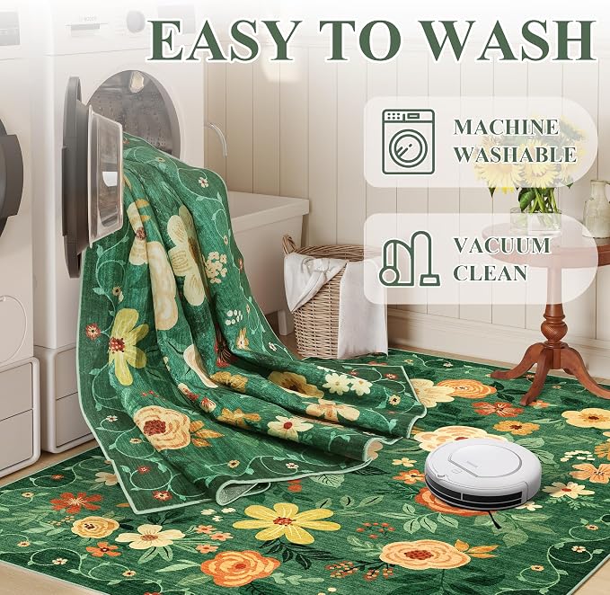 DUKINO 3x8 Runner Rug, Washable Rug - Image 4