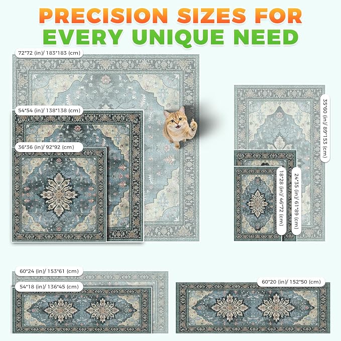 Hompet Cat Litter Mat 2 Pack, 36x36 Large Machine Washable Trapping Mats - Image 7