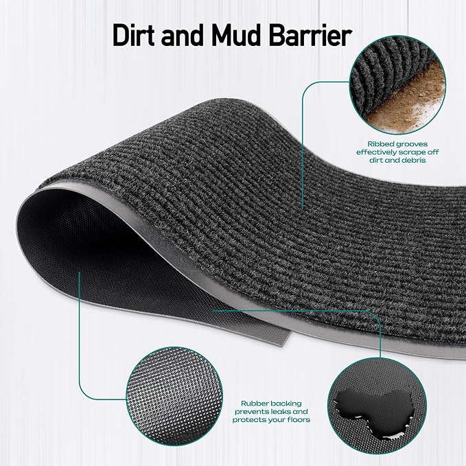 MaxMat® Extra Large Commercial Door Mat, Rubber Border Heavy Duty Door Mat - Image 2