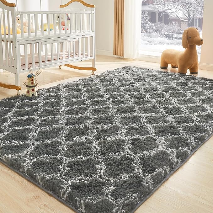 Litanika 8x10 Geometric Shag Area Rug - Image 4