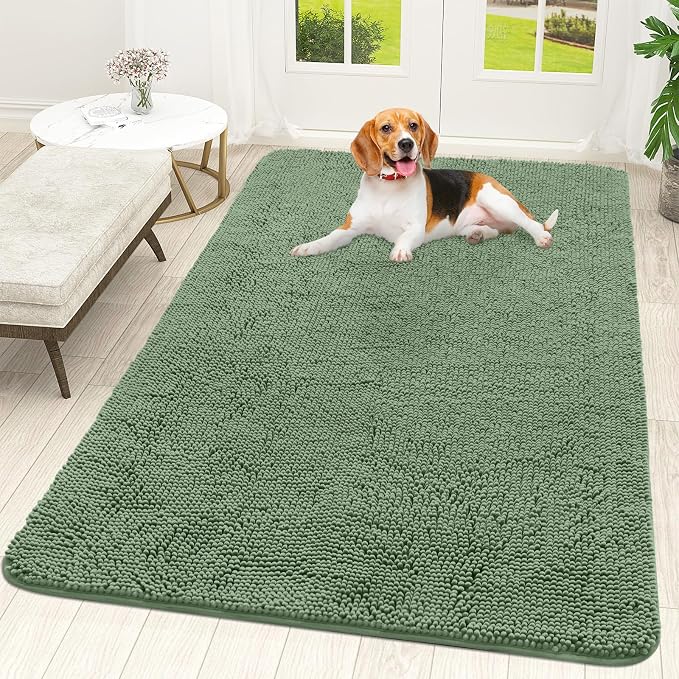 OLANLY Dog Door Mat for Muddy Paws 70x46, Absorbs Moisture and Dirt, Absorbent by OLANLY