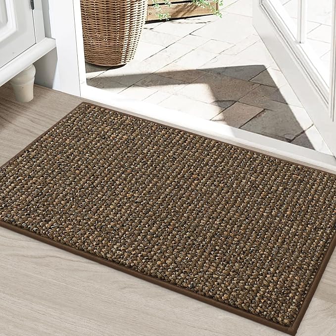 BEQHAUSE Dirt Trapper Door Mat 24" x 36", Non-Slip Washable Doormats Entrance by BEQHAUSE