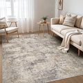 Nakagishi 6x9 Area Rugs Living Room: Washable Abstract Large Neutral Soft Rug by NakagishiAreaRug