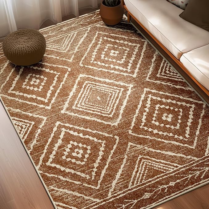 BESTSWEETIE Area Rug 3x4 Rug Machine Washable Non-Slip Low Pile Print Pattern - Image 7