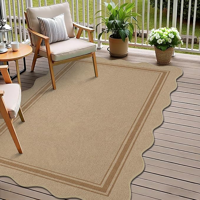 Easy Jute 3x5 Outdoor Rug Washable Non Slip Rug - Image 9