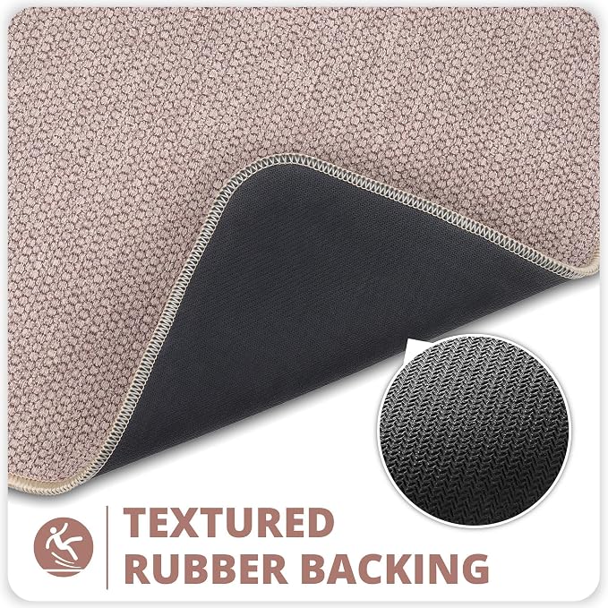 Bosap Toilet Rugs U Shaped Bathroom Rug, Machine Washable Non Slip Quick Dry - Image 4