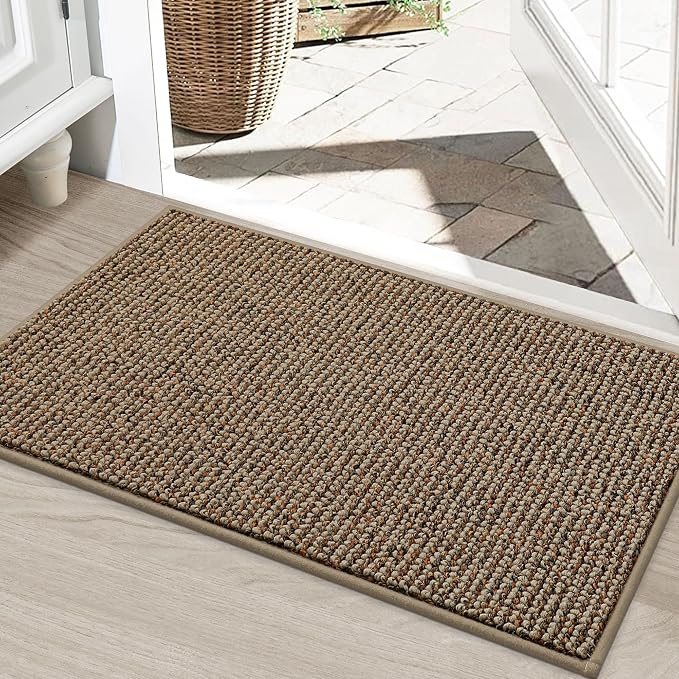 BEQHAUSE Dirt Trapper Door Mat 24" x 36", Non-Slip Washable Doormats Entrance by BEQHAUSE