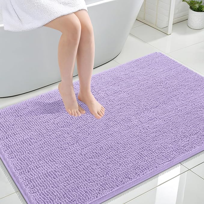 OLANLY Large Bathroom Rugs 44x32, Extra Soft Absorbent Chenille Bath Rugs by OLANLY