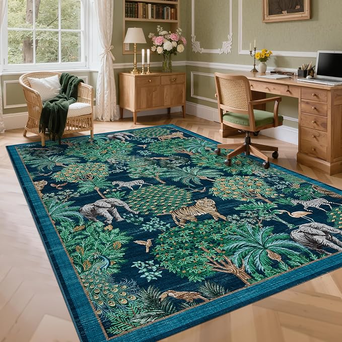 GarveeHome Jungle Rug 10x13 Washable Area Rugs - Image 3